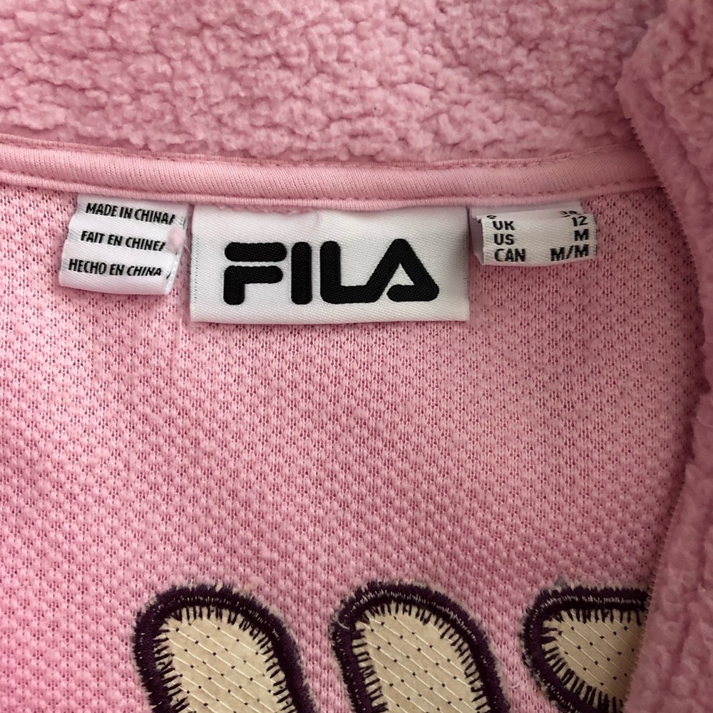 Fila Pink Sherpa Teddy Jacket - Picture 4 of 4